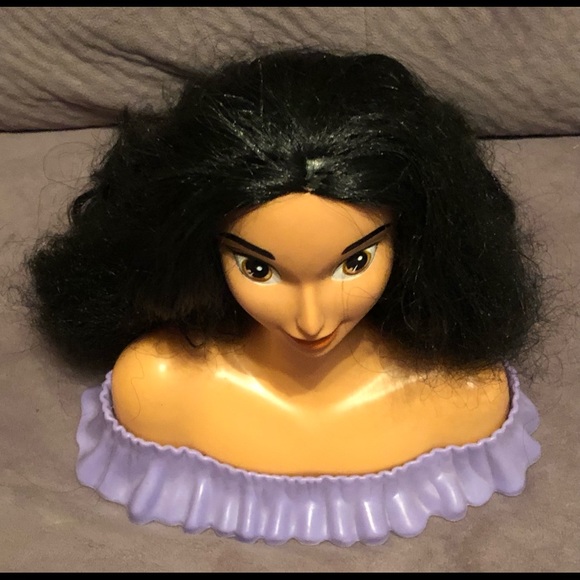 Vintage Princess Jasmine Bust Statue Hair Style- With Brushes - Picture 3 of 11